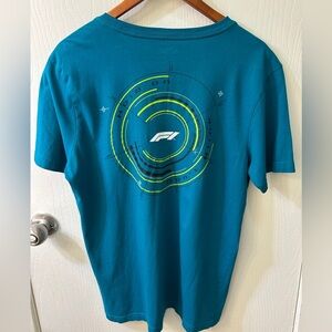 Formula 1 Merch - Officially Licensed Graphic T-Shirt, Teal, Size L